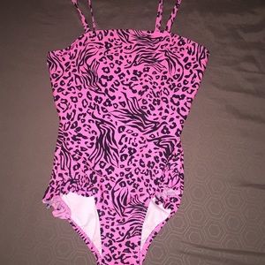 Pink Leopard Print Swimsuit